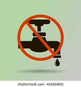 Save water sign, vector illustration