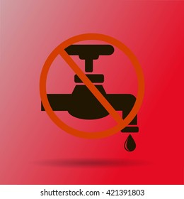 Save water sign, vector illustration