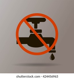 Save water sign, vector illustration