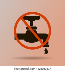 Save water sign, vector illustration