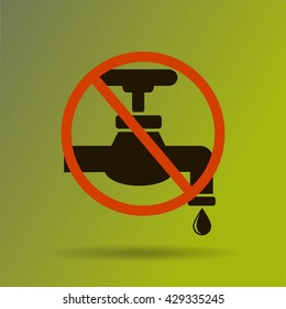 Save water sign, vector illustration