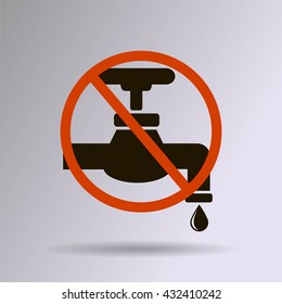 Save water sign, vector illustration
