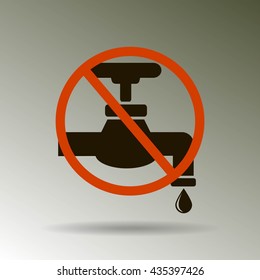 Save water sign, vector illustration
