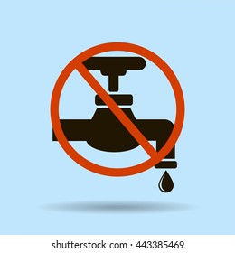 Save water sign, vector illustration