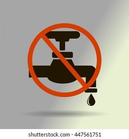 Save water sign, vector illustration