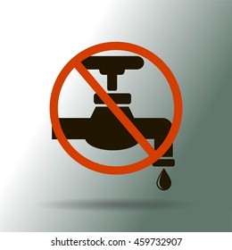Save water sign, vector illustration