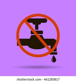 Save water sign, vector illustration