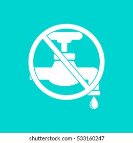 Save water sign, vector illustration