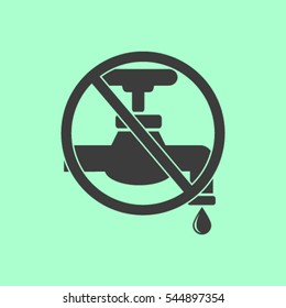 Save water sign, vector illustration