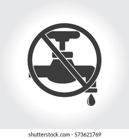 Save water sign, vector illustration