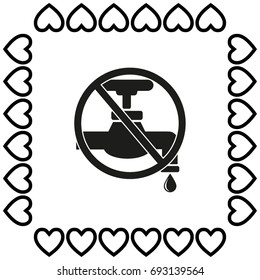 Save water sign vector illustration