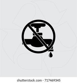 Save water sign vector illustration