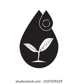 Guardar símbolo de agua ilustración vectorial en fondo blanco
