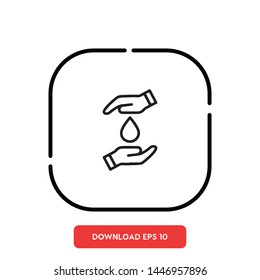 Save water, water symbol vector icon