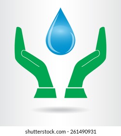 Save Water Symbol Vector Icon Stock Vector (Royalty Free) 261490931 ...