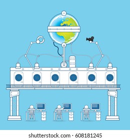 Save Water and Take Care of the World Vector.