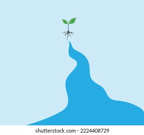 save water save the trees. ecology concept. water day. vector illustrations.