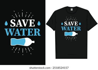 Save water typography tshirt design