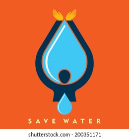 Save Water Vector