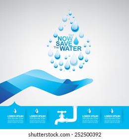 Save The Water Vector