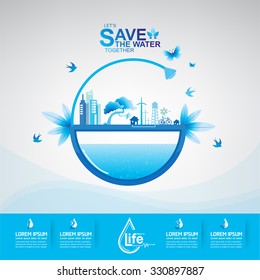 Save Water Vector