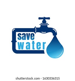 Save Water Vector Concept Ecology