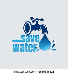 Save Water Vector Concept Ecology