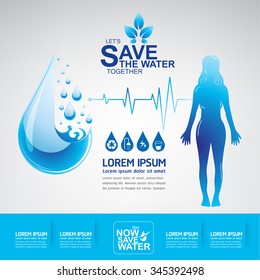 Save Water Vector Concept Ecology
