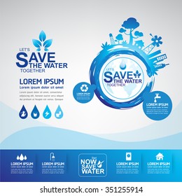 Guardar la ecología del concepto de vectores de agua