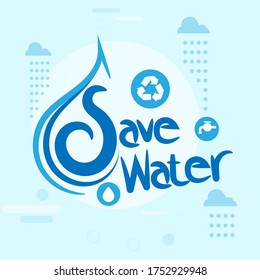 Salvar el Vector de Agua Concepto Agua es Vida.