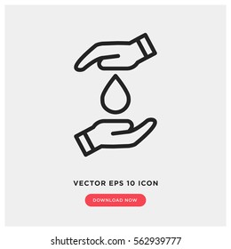 Save water vector icon