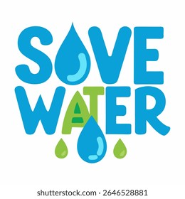 Save water vector icon. Save the environment logo.