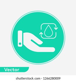 Save water vector icon sign symbol