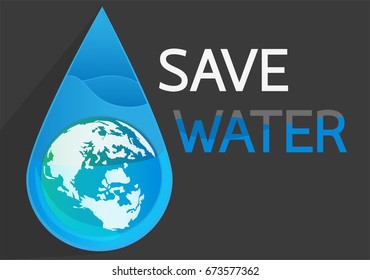 save water vector or  illustration for background