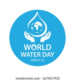 Save water. World Water Day concept. Vector illustration.
