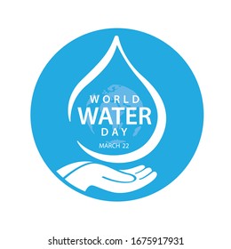 Save water. World Water Day concept. Vector illustration.