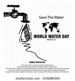Save water. World Water Day concept