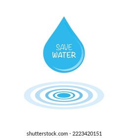 Ahorrar agua, concepto del Día Mundial del Agua, ilustración del vector