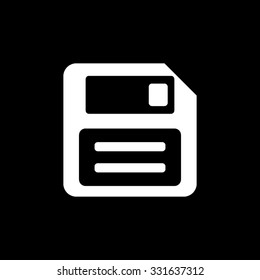 Save - white vector icon