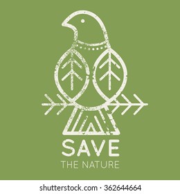 Save The Wild Nature Linear Icon