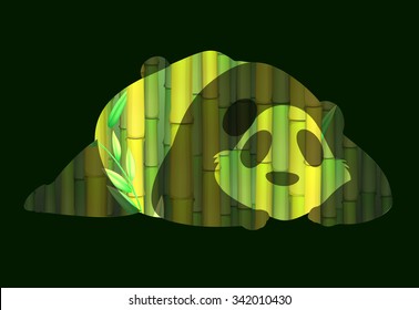 Save wildlife theme with panda illustration