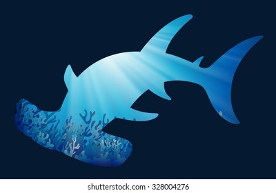 Save wildlife theme with whaleshark illustration