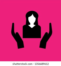 save woman icon,vector best flat icon.