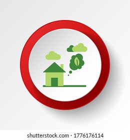 save the world, architecture and city colored button. Elements of save the earth. Signs and symbols can be used for web, logo, mobile app, UI, UX