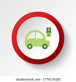 save the world, automobile colored button. Elements of save the earth. Signs and symbols can be used for web, logo, mobile app, UI, UX