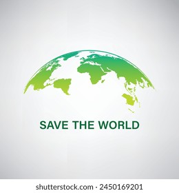 Save The World Background Vector Design.