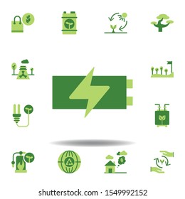 save the world, batteries colored icon. Elements of save the earth illustration icon. Signs and symbols can be used for web, logo, mobile app, UI, UX on white background