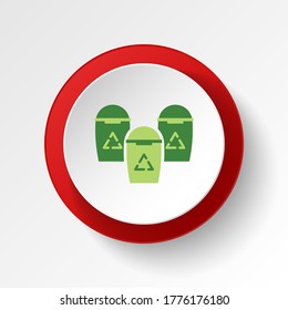 save the world, bin colored button. Elements of save the earth. Signs and symbols can be used for web, logo, mobile app, UI, UX
