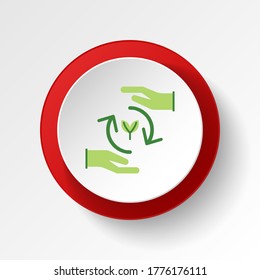 save the world, bio colored button. Elements of save the earth. Signs and symbols can be used for web, logo, mobile app, UI, UX