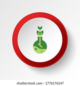 save the world, biology colored button. Elements of save the earth. Signs and symbols can be used for web, logo, mobile app, UI, UX